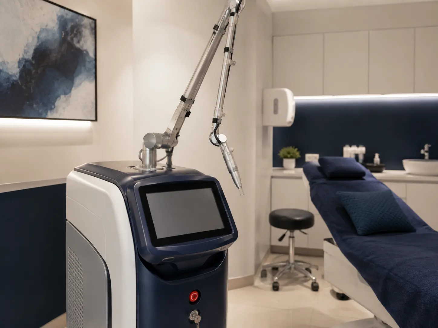 Pico laser device used for deeper pigmentation treatment at Smart Surgeons Trivandrum